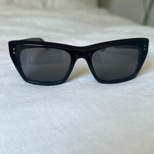 Celine Black Rectangular Sunglasses